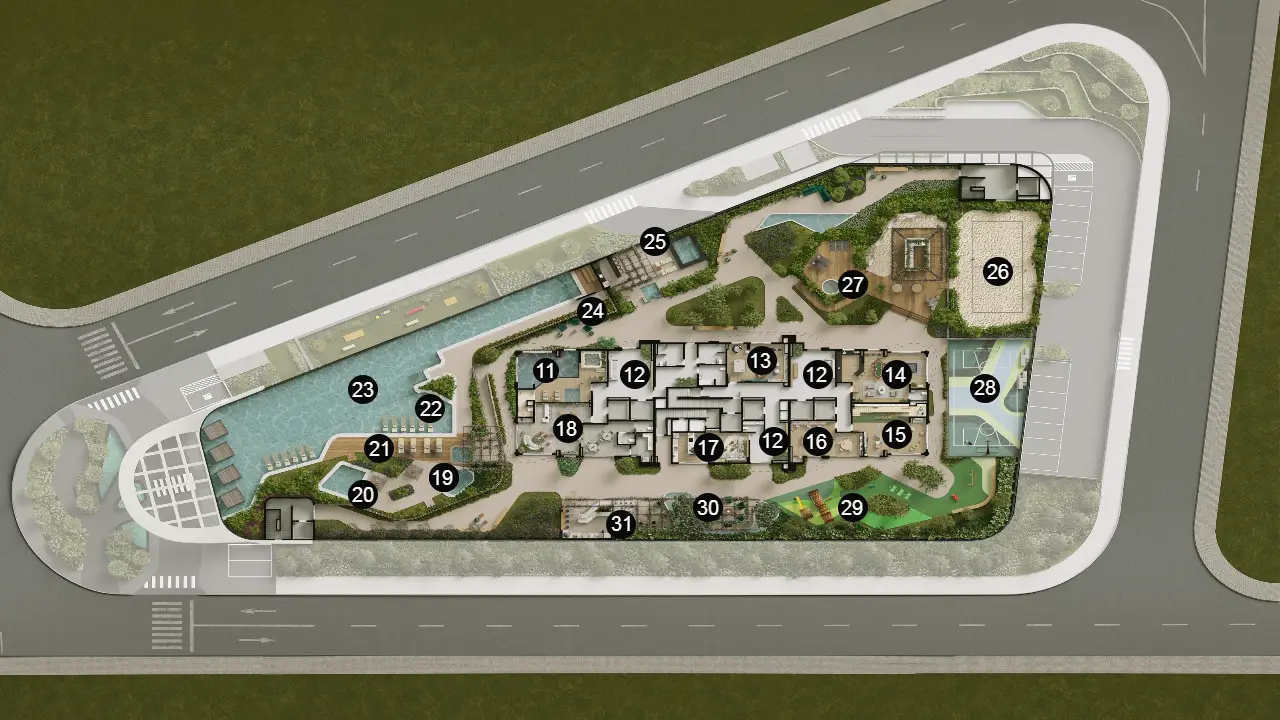 Implantação Square Design Residence