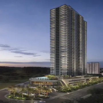 Perspectiva da fachada do Square Design Residence em Alphaville