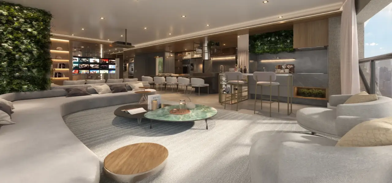 Tour Virtual — Decorado 121m² Square Design Residence
